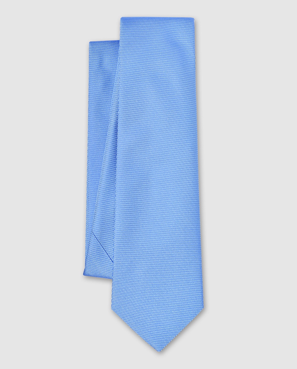 Cravate en soie Olimpo unie Fabriqué en Espagne.