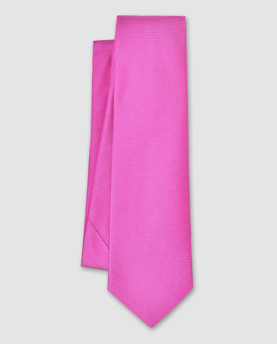 Cravate en soie Olimpo unie Fabriqué en Espagne.