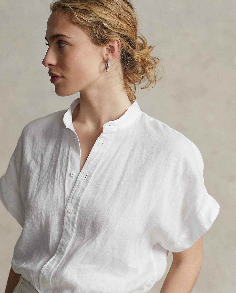 Camisa de mujer de manga corta en lino. · Polo Ralph Lauren · El Corte  Inglés