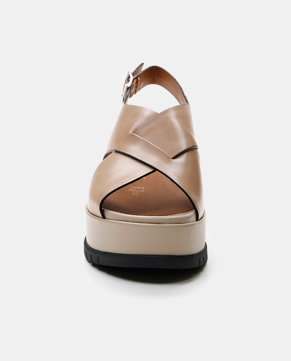 Sandalias de plataforma de mujer en piel de color topo · Stonefly · El Corte  Inglés