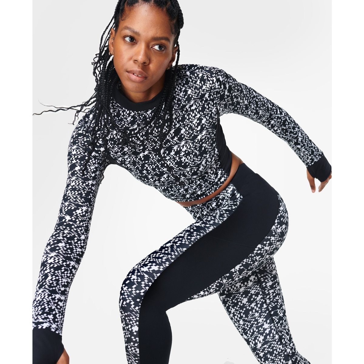 Felpa Con Mezza Zip Sweaty Betty Donna – Blu Navy, Taglia Small, Tessuto Boucle, Colletto Ampio