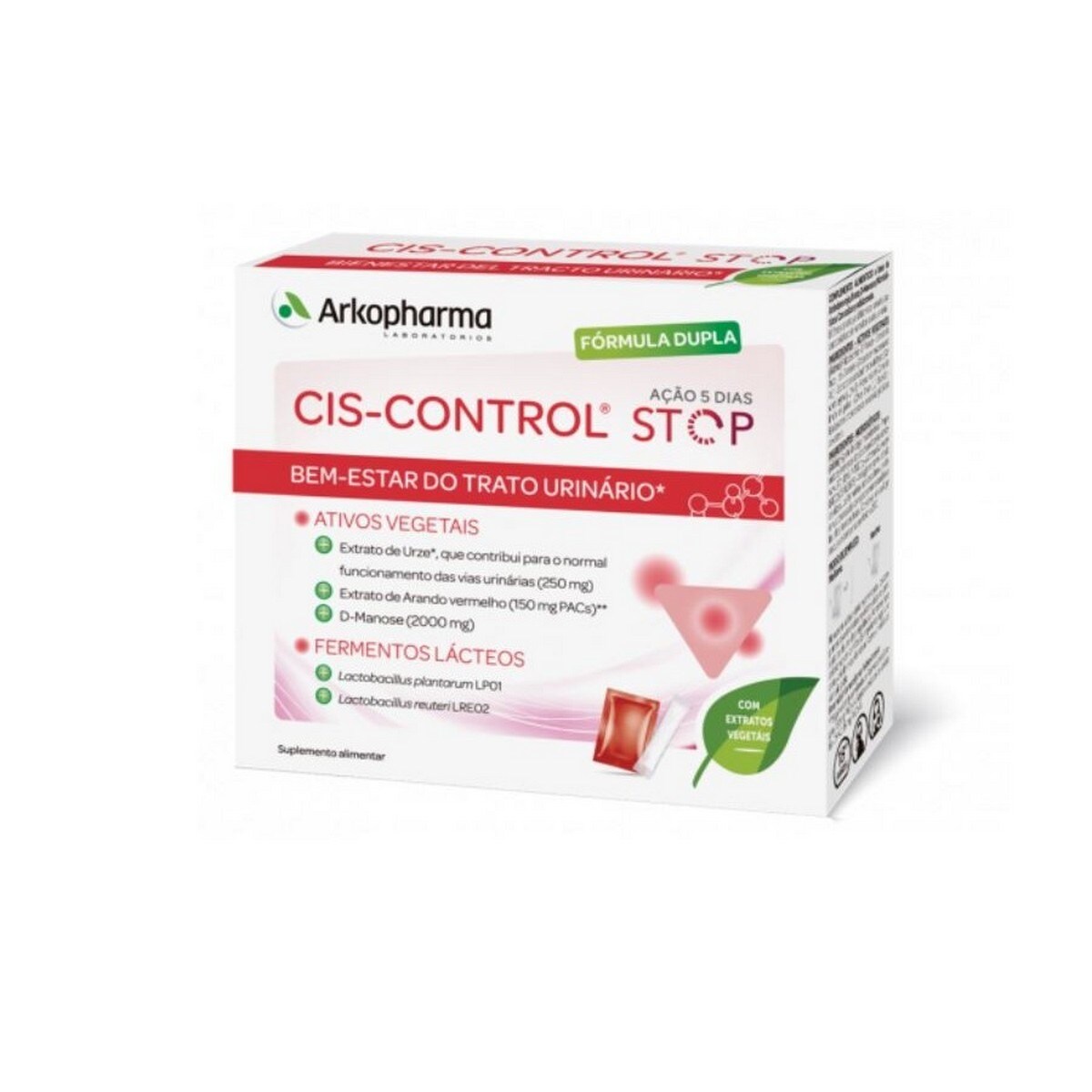 Suplemento Alimentar Cis-Control® Stop Bem-Estar Urinário - 10 saquetas + 5 sticks 1