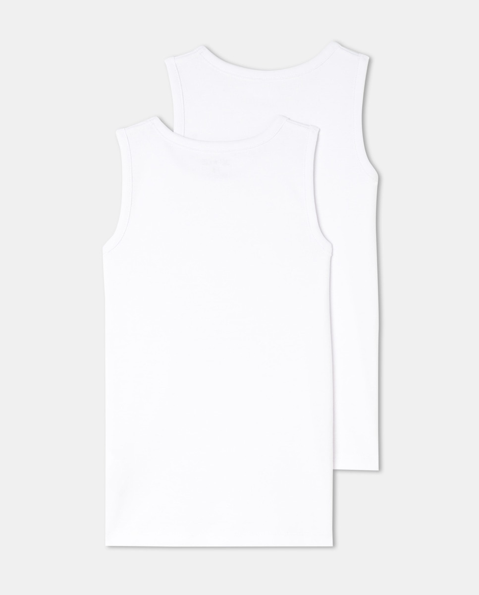 Pack 2 camisetas de niño sin mangas Blanco-2