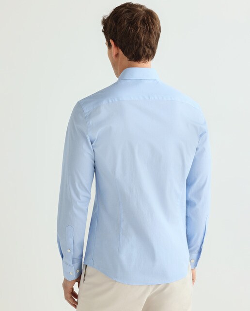 Camisa de hombre slim fit estampada azul · Hackett · El Corte Inglés