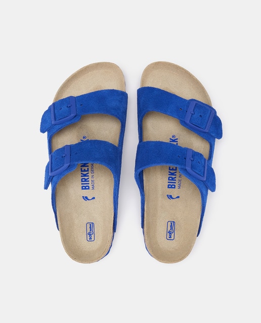 Sandalias planas de mujer en ante azul · Birkenstock · El Corte Inglés