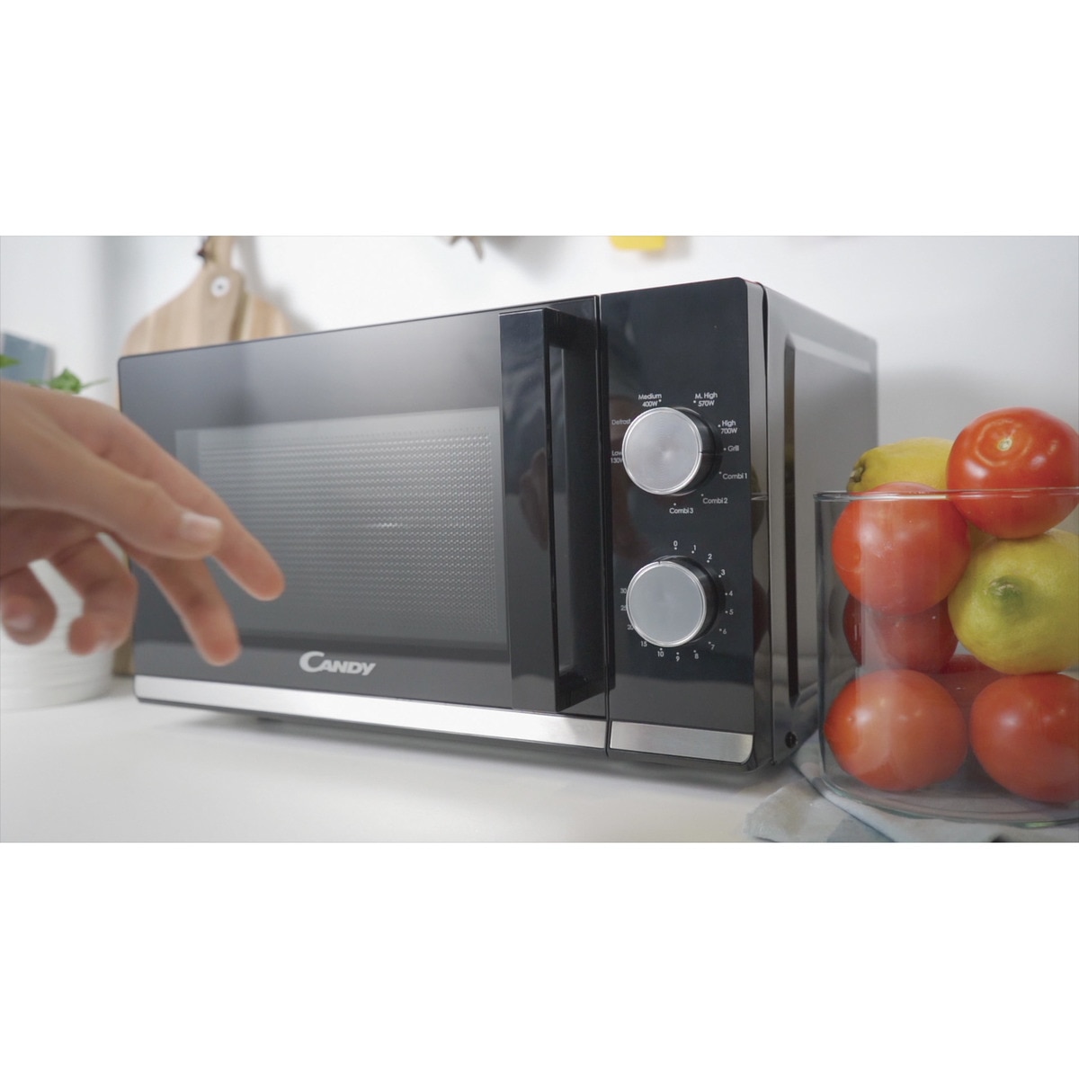 Candy Mikrowelle Mit Grill - 20 Liter, 700W Mikrowelle & 900W Grill - Schwarz