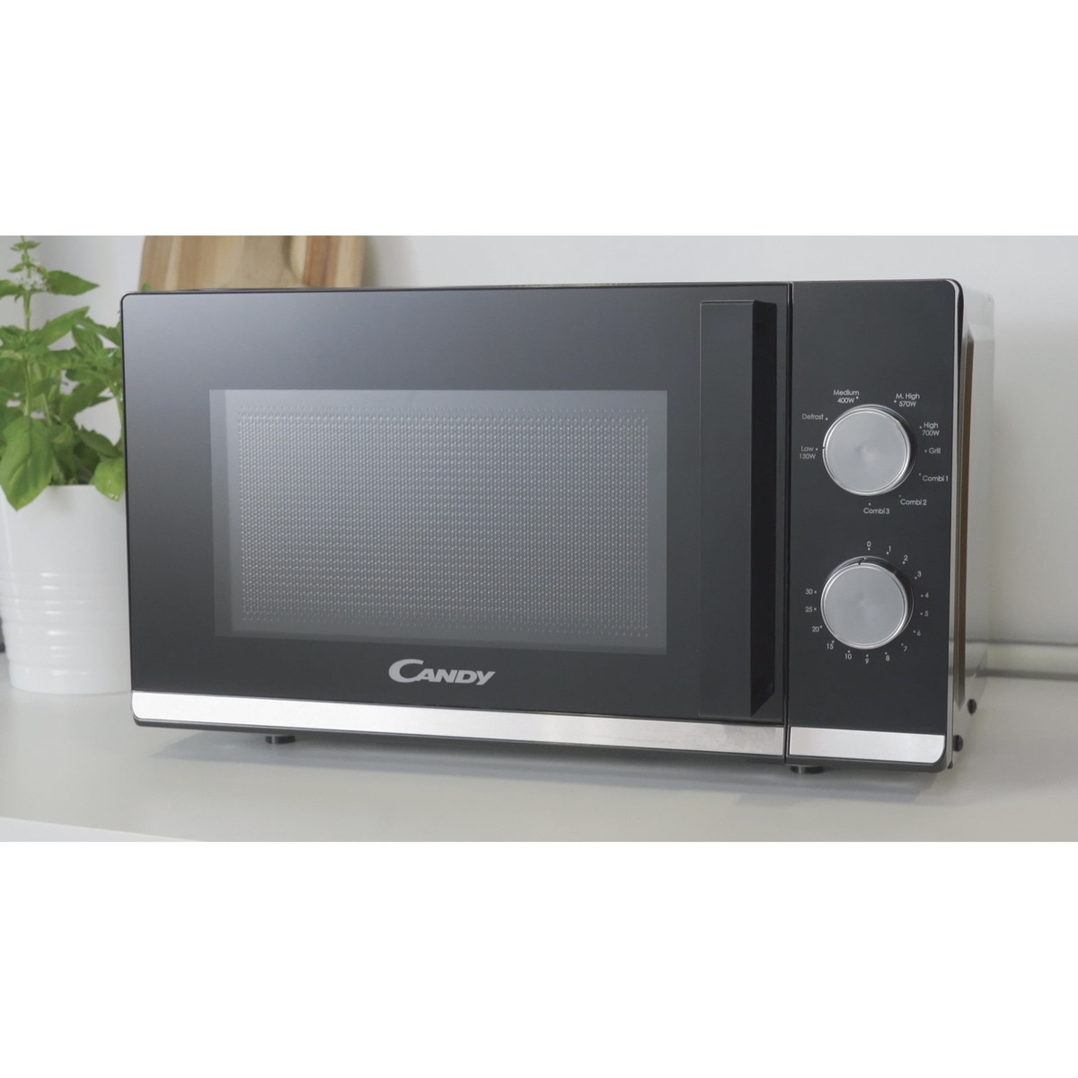 Microondas Candy 20 litros y grill - CMG20TNMB Negro-8