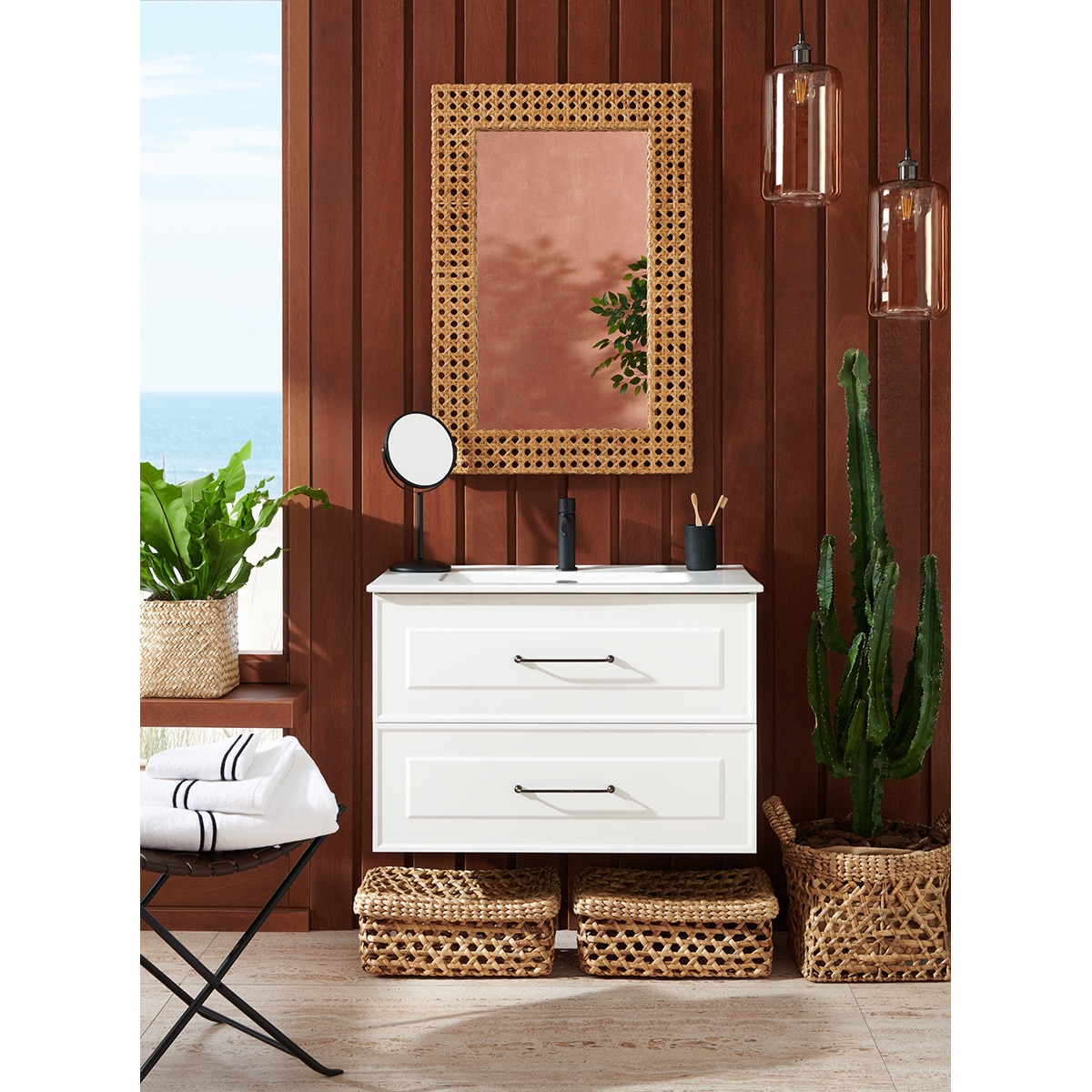 Cesta com base quadrada Jacinto Natural-7