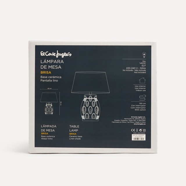 lámpara indra el corte inglés