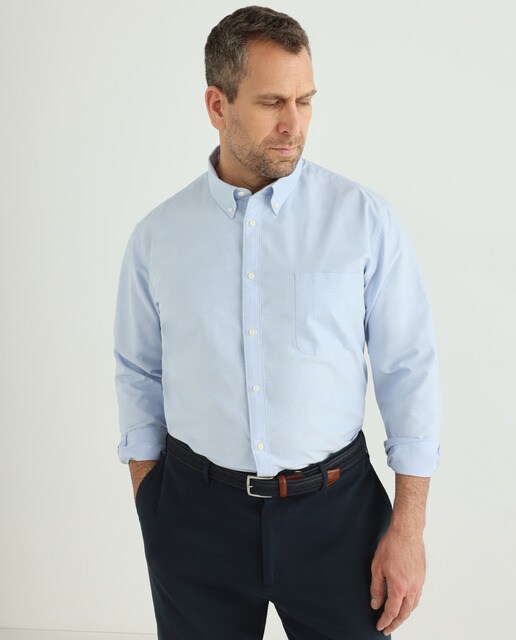 Camisa oxford fácil plancha de hombre lisa tallas grandes · Emidio Tucci · El  Corte Inglés
