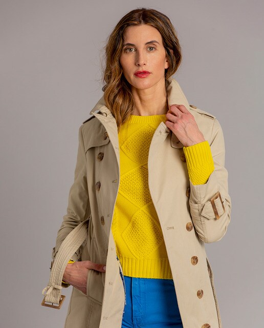 Gabardina larga de corte recto con doble botonadura · Henry Arroway · El  Corte Inglés