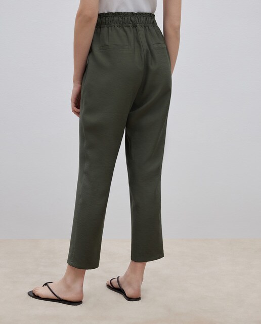 Nueva Moda Elegante Blusas Y pantalones Anchos de la pierna Pantalones de  Dos Piezas conjunto de Las Mujeres Manga Larga Cuello de O Casual Solid  Tops Vendaje de Las Señoras conjuntos|two piece