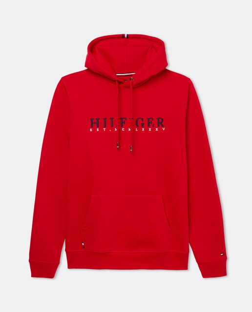 Sudadera de hombre roja con capucha · Tommy Hilfiger · El Corte Inglés