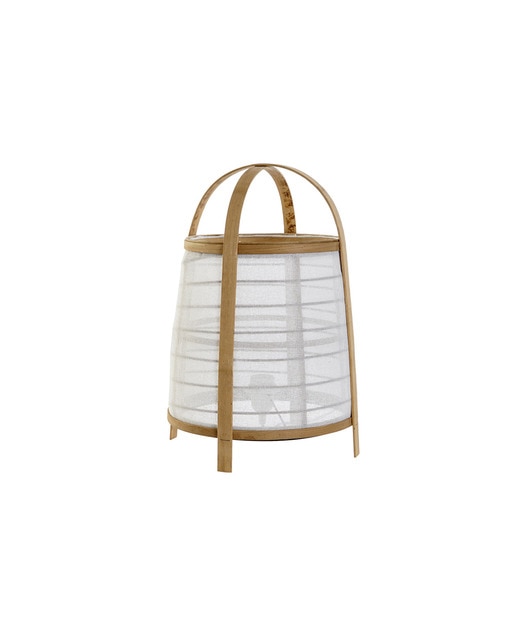 Imagen 0 de Lámpara sobremesa bambúi lino blanco