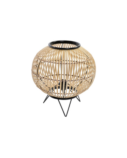 Imagen 0 de Lámpara sobremesa metal y bambú natural