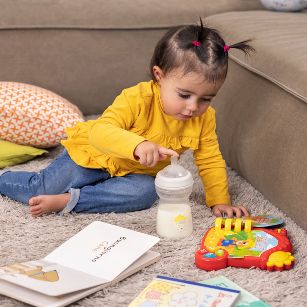 Biberão Natural Feeling Fluxo Rápido 330 ml 6m+ - Cinzento Cinzento-7