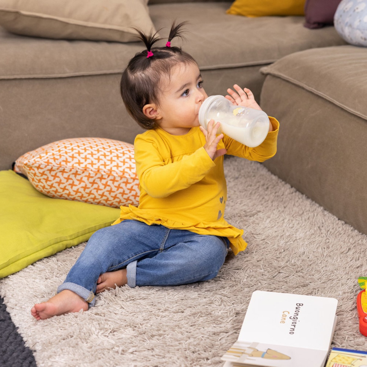 Biberão Natural Feeling Fluxo Rápido 330 ml 6m+ - Cinzento Cinzento-6