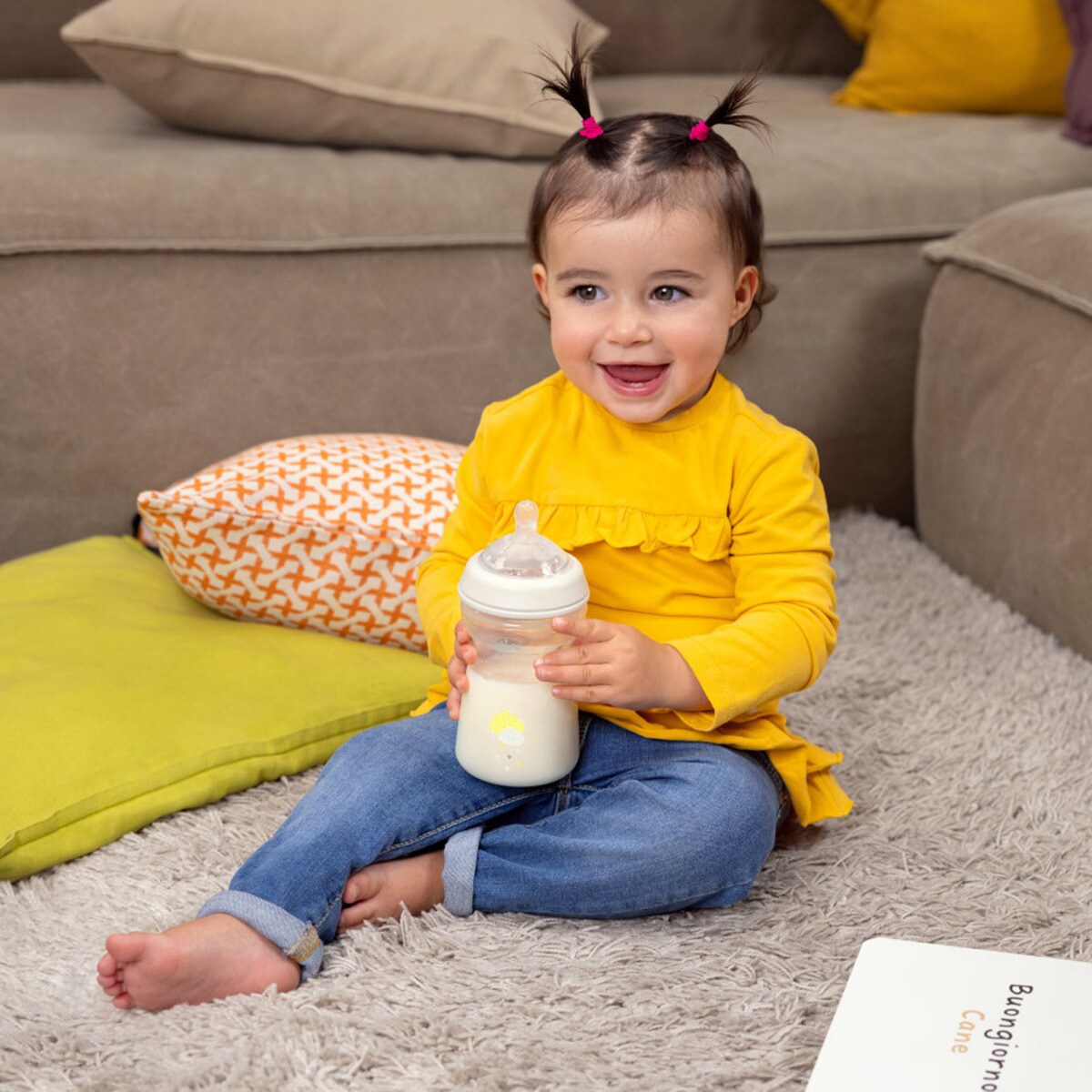 Biberão Natural Feeling Fluxo Rápido 330 ml 6m+ - Cinzento Cinzento-5