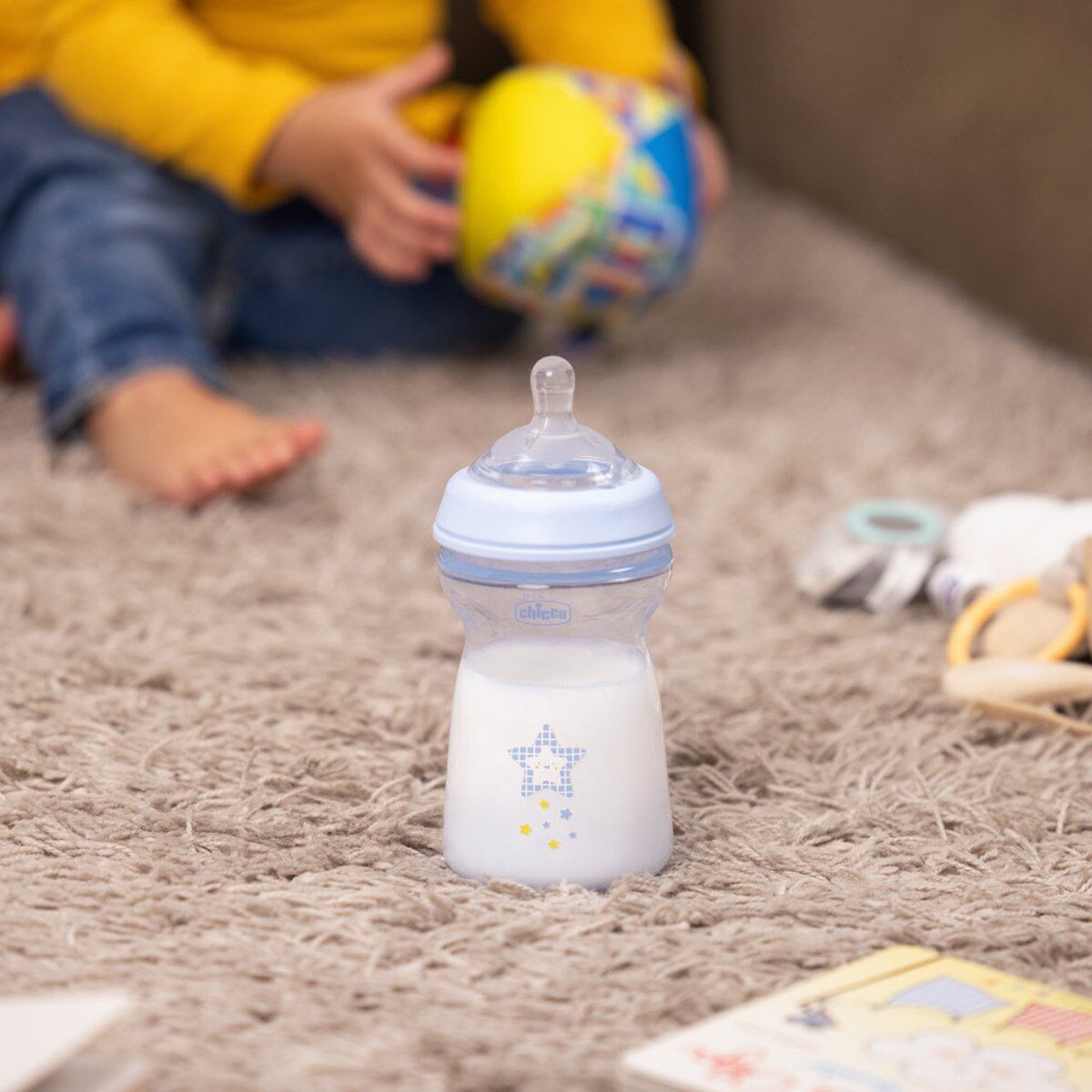 Biberão Natural Feeling Fluxo Rápido 330 ml 6m+ - Cinzento Cinzento-3