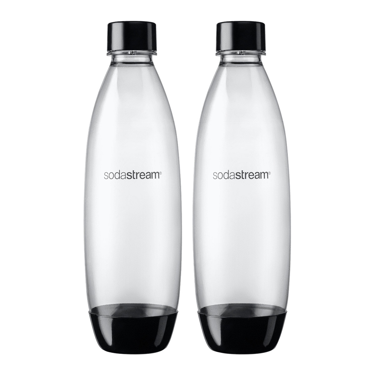 Set 2 botellas de plástico para máquina Sodastream Negro-1