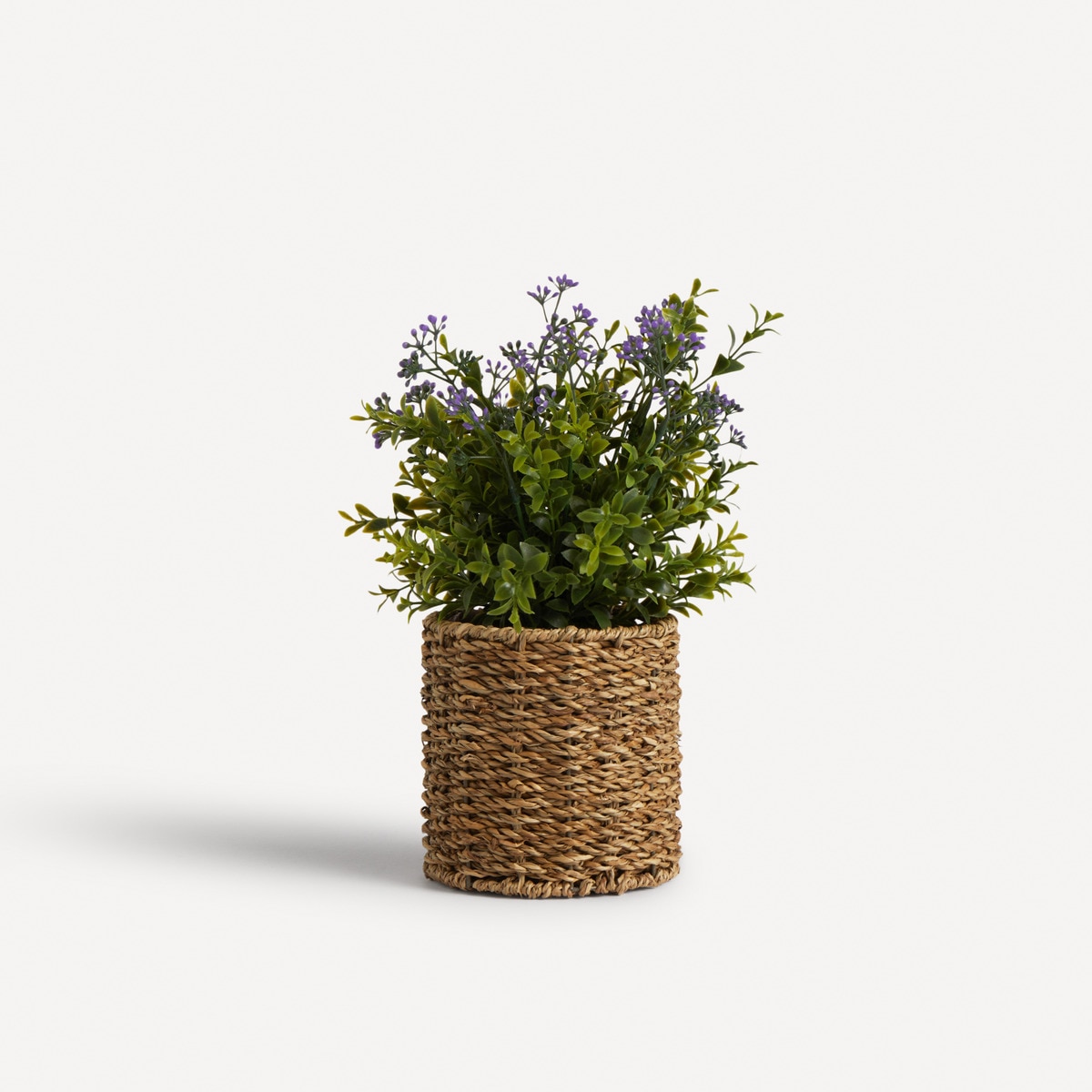 Plante artificielle Cassia Corimbosaen en pot en rotin