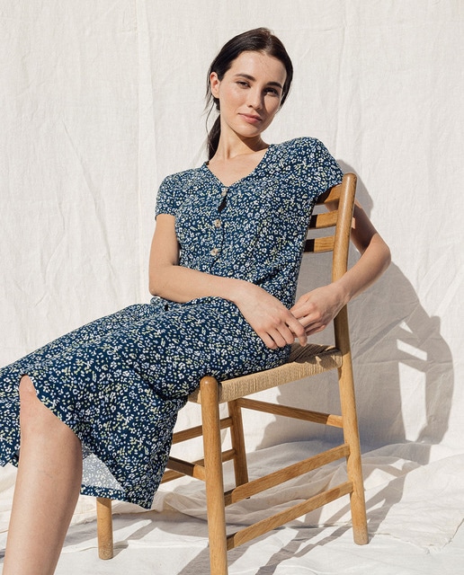 Vestido manga corta cuello pico · Indi \u0026 Cold · El Corte Inglés