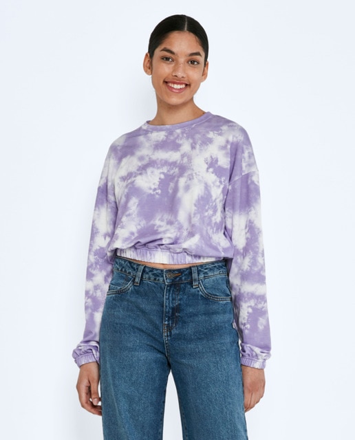 Sudadera de mujer crop con estampado abs