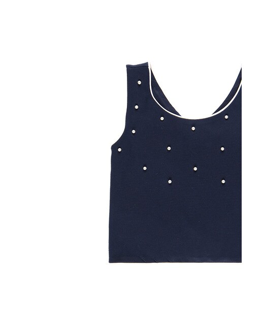 Top punto roma con perlas de niña marino · Boboli · El Corte Inglés