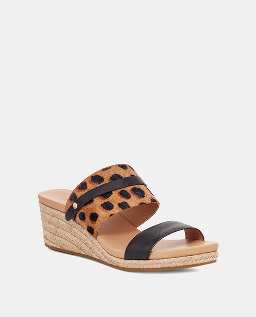 Alpargatas de cuña de mujer en piel con tiras · UGG · El Corte Inglés