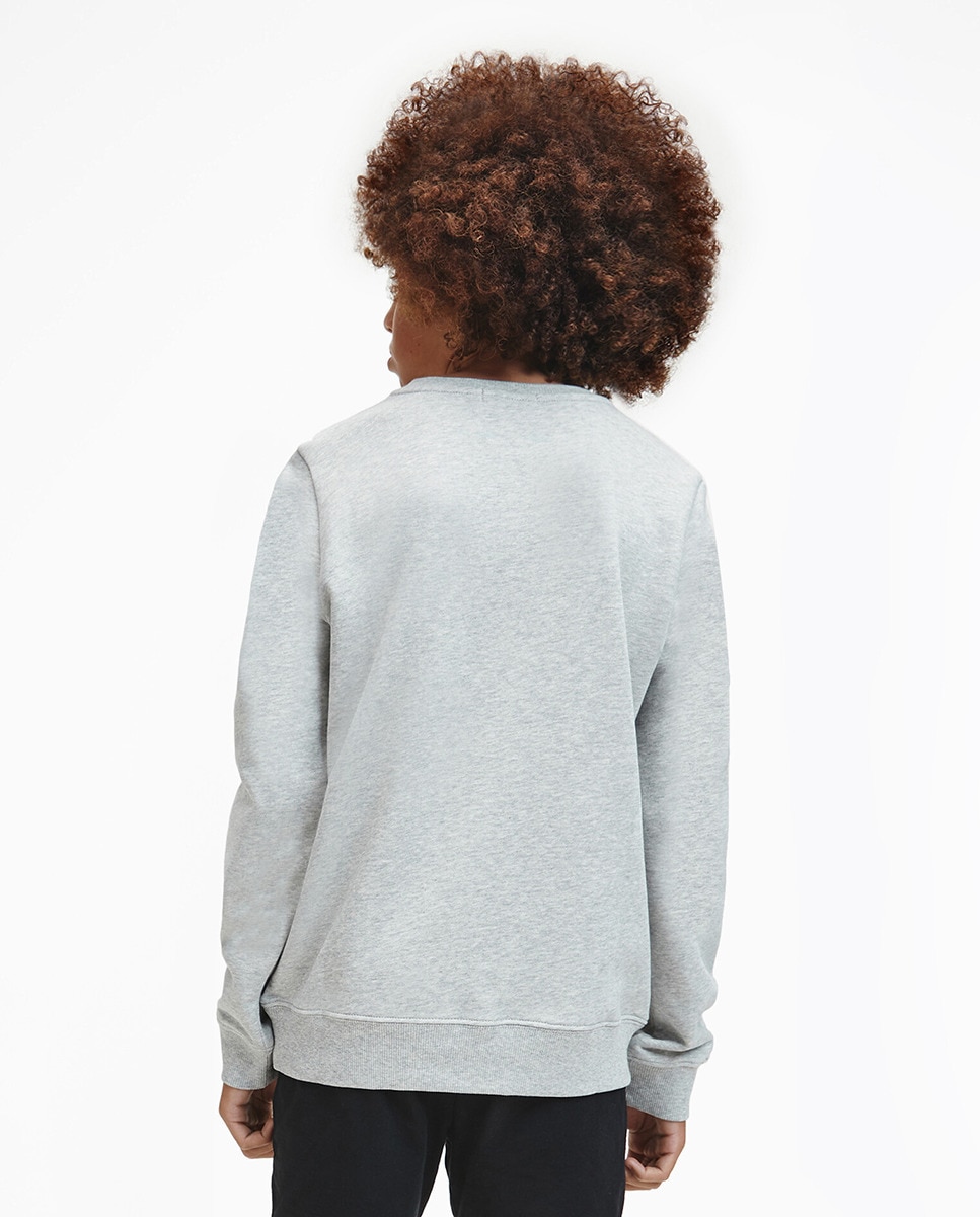 Sweatshirt de menino Calvin Klein cinzenta com estampado Cinzento-2