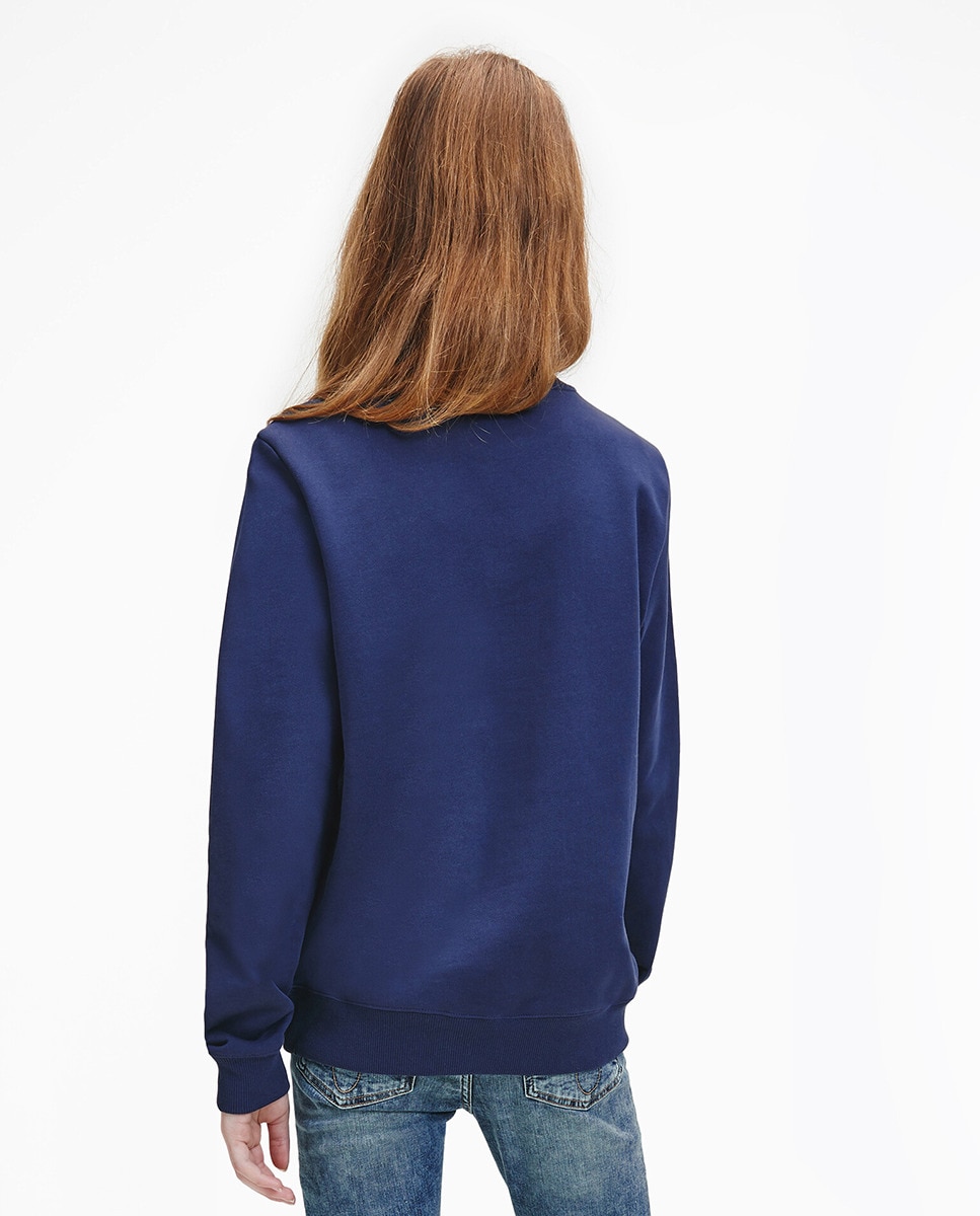 Sweatshirt de menino Calvin Klein azul com estampado Azul-marinho-2