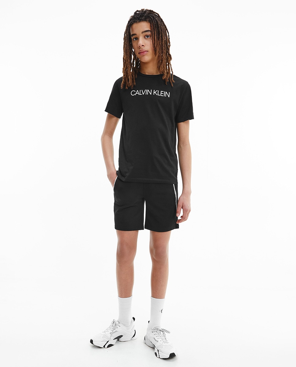 T-shirt preta com logótipo institucional Preto-4