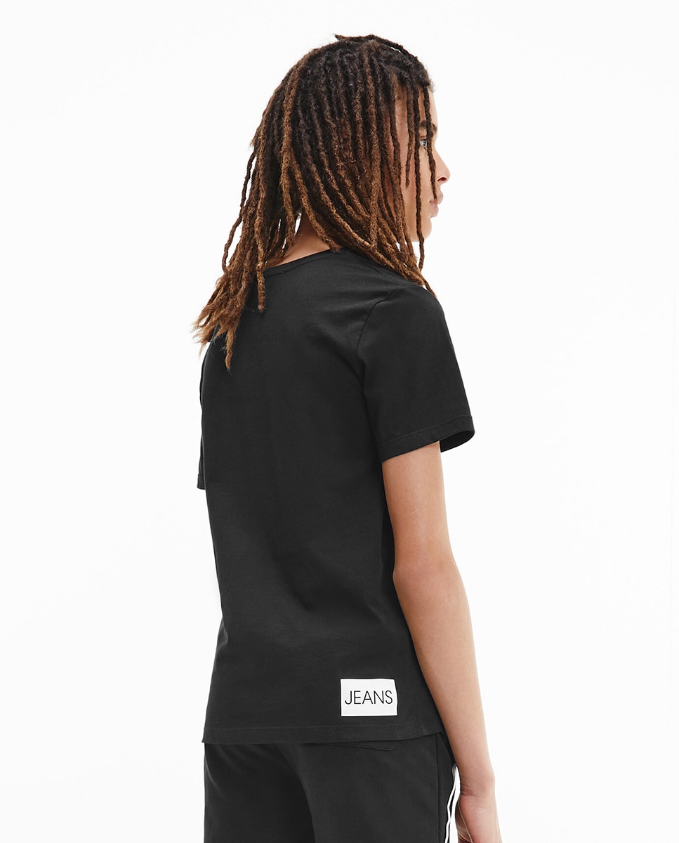 T-shirt preta com logótipo institucional Preto-2