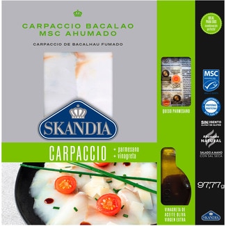 Carpaccio de Bacalhau com Parmesão e Vinagrete unidade 90 g - Skandia