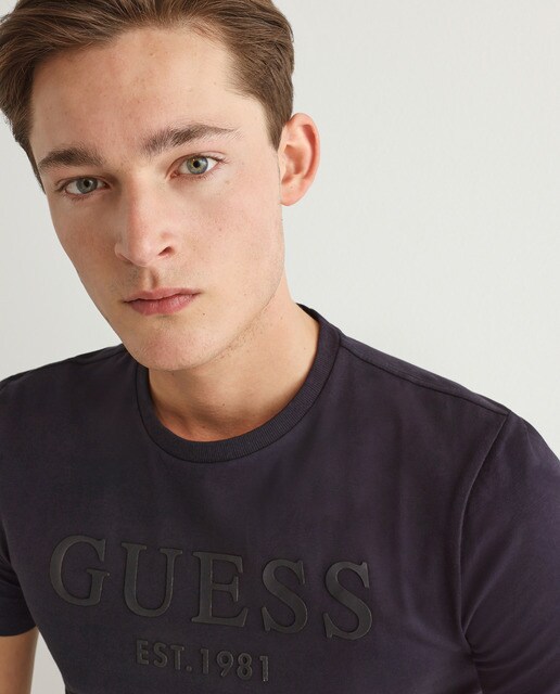 Camiseta de hombre en algodón orgánico azul de manga corta · Guess · El  Corte Inglés