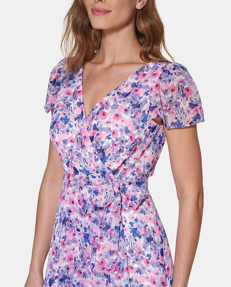Vestido de manga corta y cuello en pico · DKNY · El Corte Inglés
