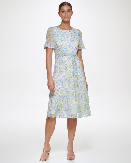 Vestido de manga corta y cuello redondo · DKNY · El Corte Inglés