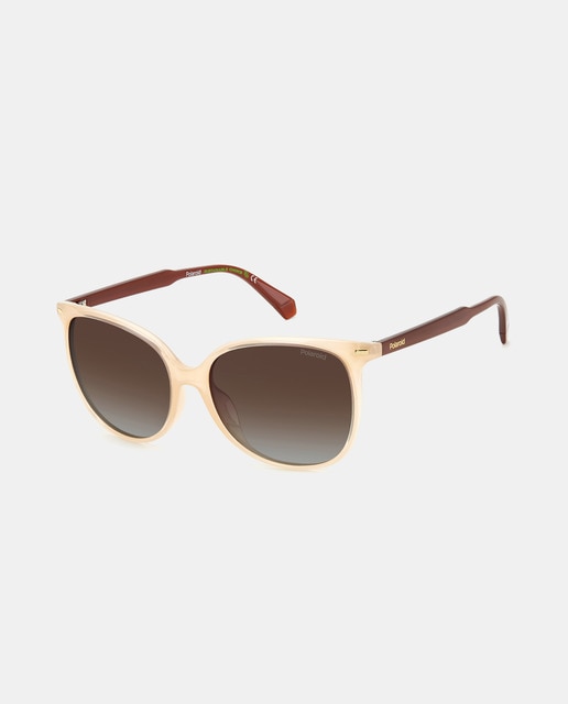 Gafas de sol cuadradas en color nude con lentes polarizadas · Polaroid · El  Corte Inglés