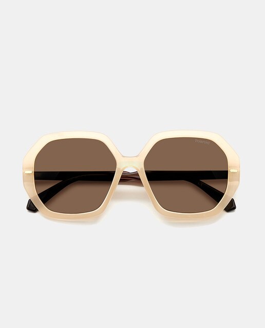 Gafas de sol geométricas en color nude con lentes polarizadas · Polaroid ·  El Corte Inglés
