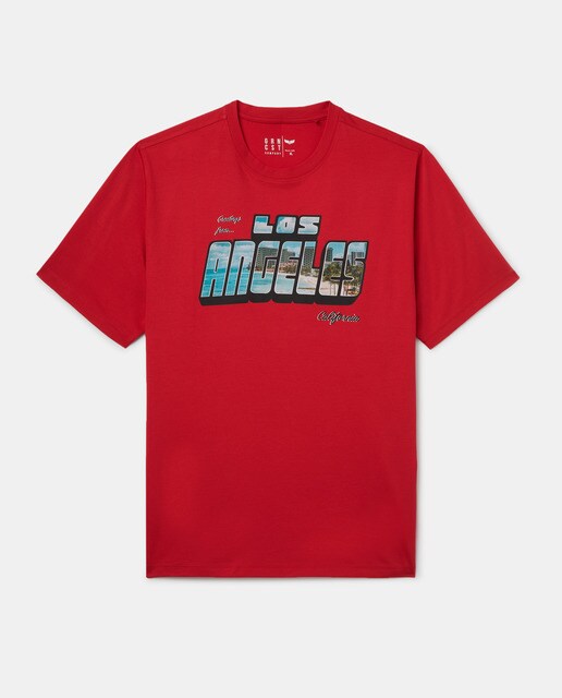 Camiseta de hombre roja de manga corta · Green Coast · El Corte Inglés
