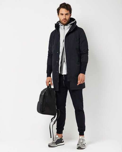 Parka de hombre larga azul · Roberto Verino · El Corte Inglés