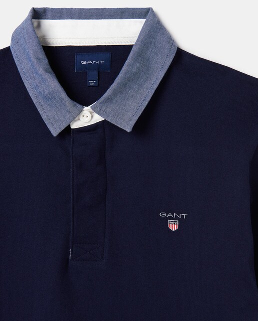 Polo de hombre Gant classic azul de manga larga · Gant · El Corte Inglés