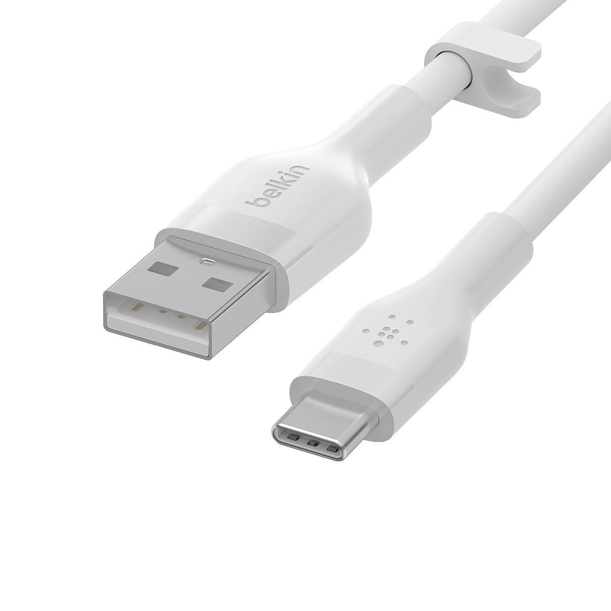 Cable de silicona Belkin Boost Charge Flex de USB-A a USB-C de 2 metros blanco Blanco-3