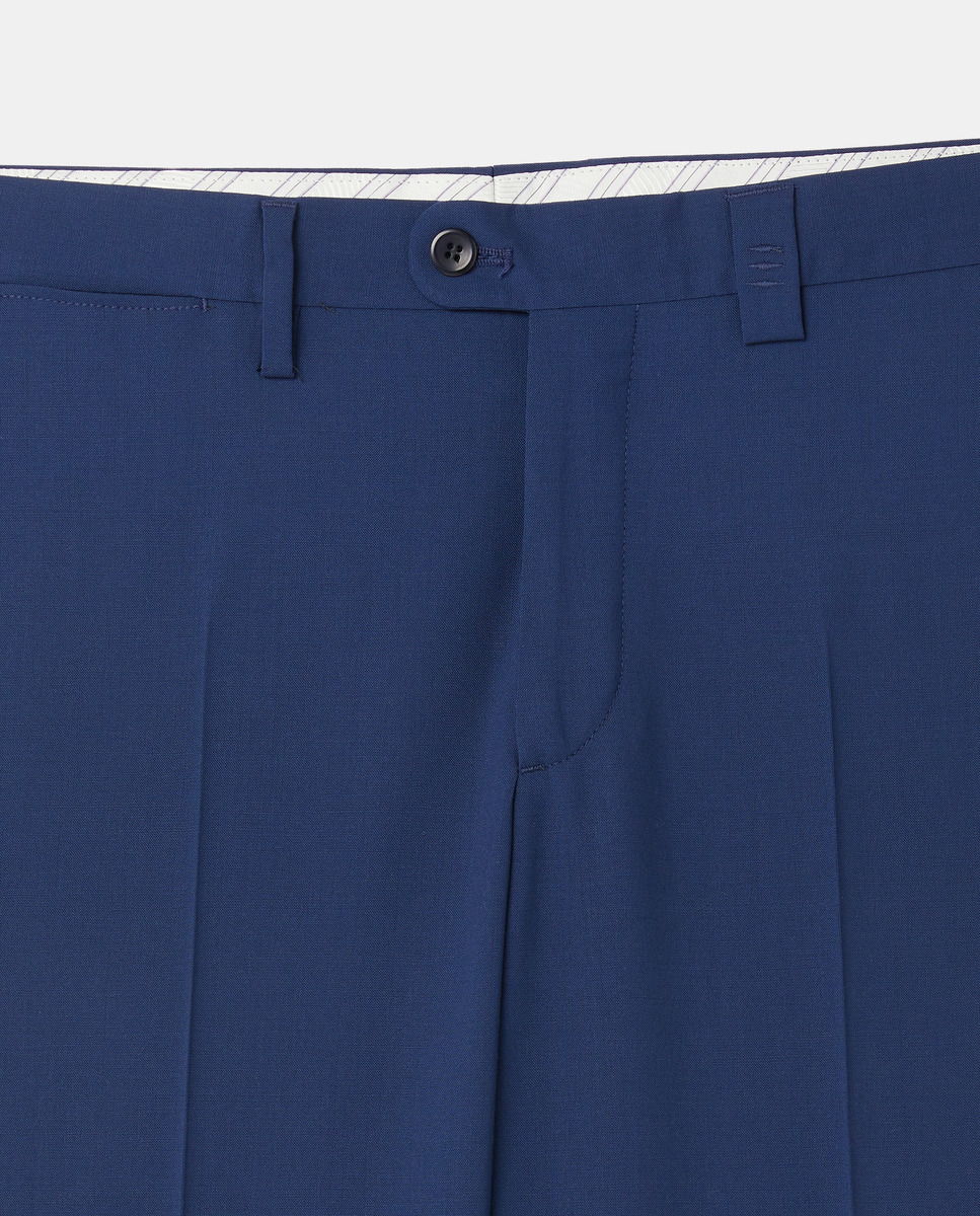 Calças de homem elegantes Azul-2