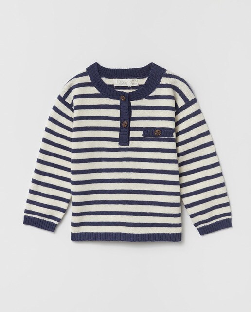 Jersey de bebé niño rayas con botones · Sfera · El Corte Inglés