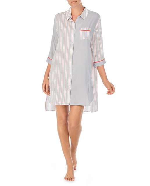 Imagen 0 de Camisón corto de mujer rayas viscosa