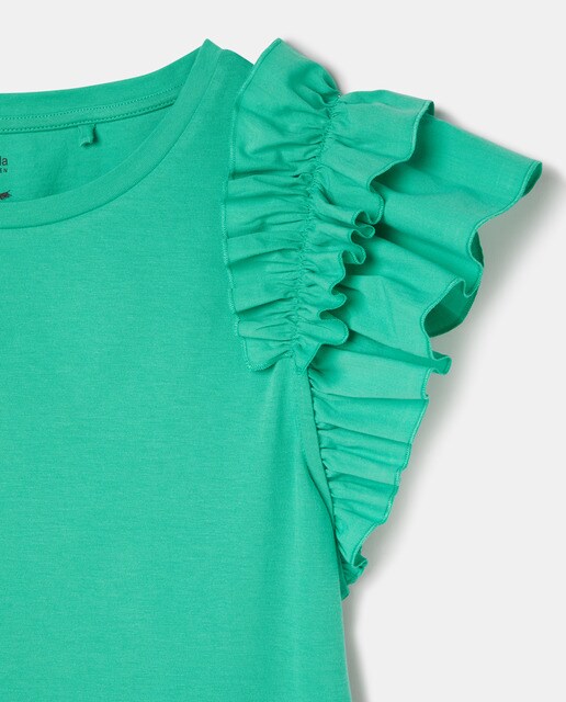 Camiseta de mujer lisa manga con volante · Fórmula Joven · El Corte Inglés