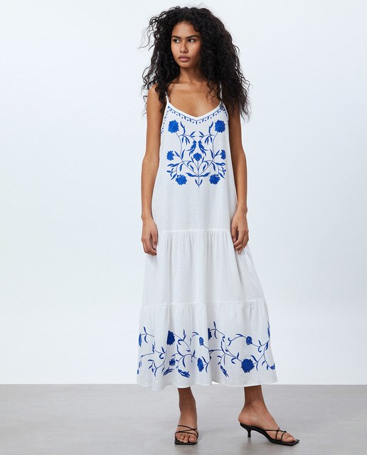 Vestido tirantes bordado · Sfera · El Corte Inglés