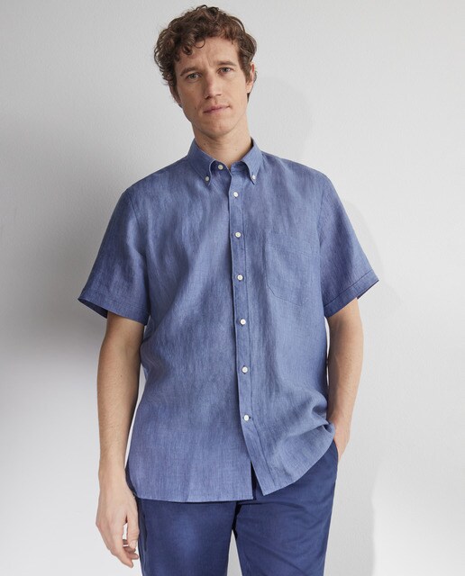 Camisa de lino de hombre classic lisa · Emidio Tucci · El Corte Inglés