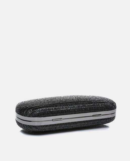 Clutch de fiesta de rafia sintética en negro · Abbacino · El Corte Inglés